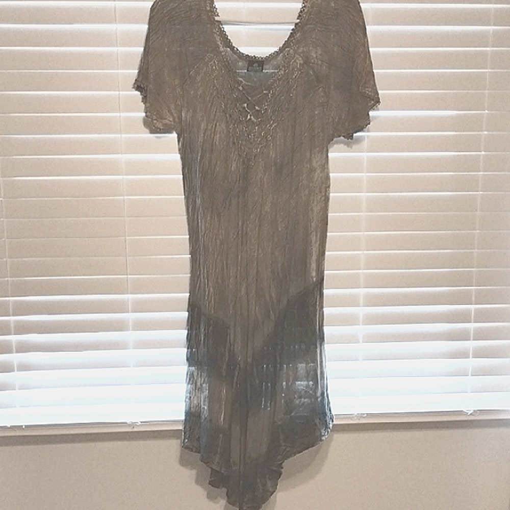 Elegant Gray/Green Dress